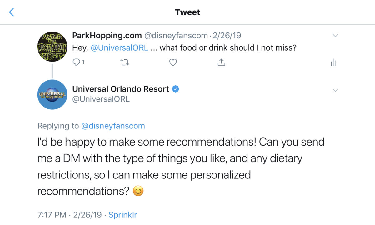 Kudos: Casey at Universal Orlando Resort Twitter